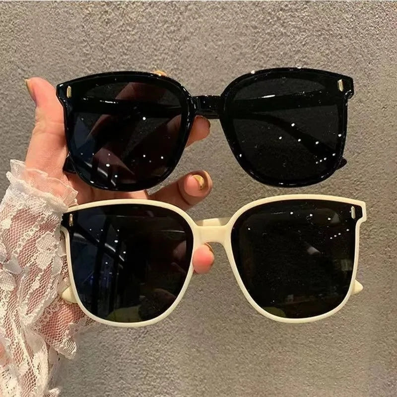 Novos óculos de sol femininos da moda, óculos de sol de marca de grife, vintage, requintados, armação grande