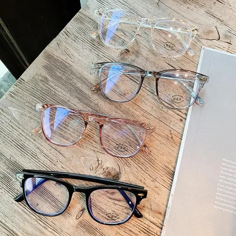 Óculos anti-luz azul para computador, óculos para miopia, mulheres e homens, ultraleves, transparentes, para visão de perto, dioptria