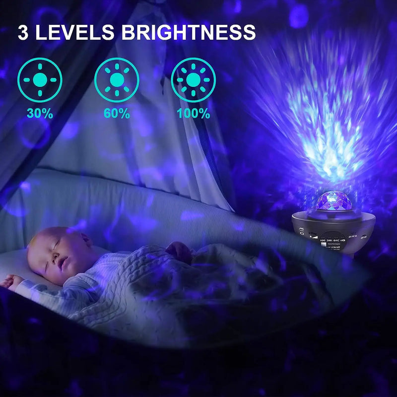 Colorido estrelado projetor galáxia luz da noite criança bluetooth usb leitor de música estrela nightlight romântico projetor noite lâmpada presente