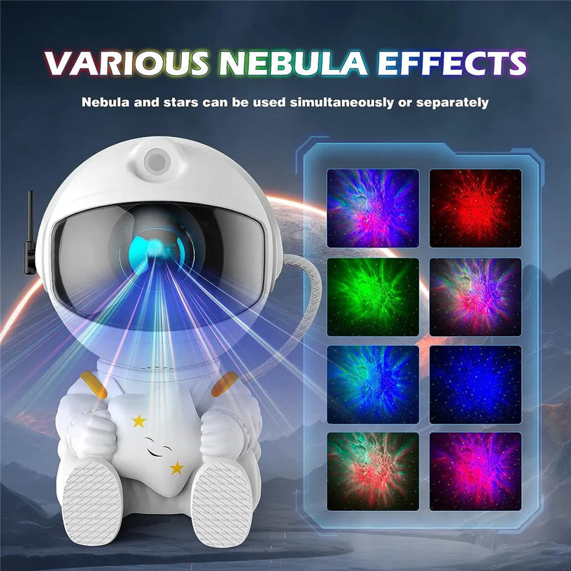 Projetor de estrelas galáxia luz noturna astronauta espaço projetor estrelado nebulosa lâmpada do teto led para quarto casa decorativa crianças presente