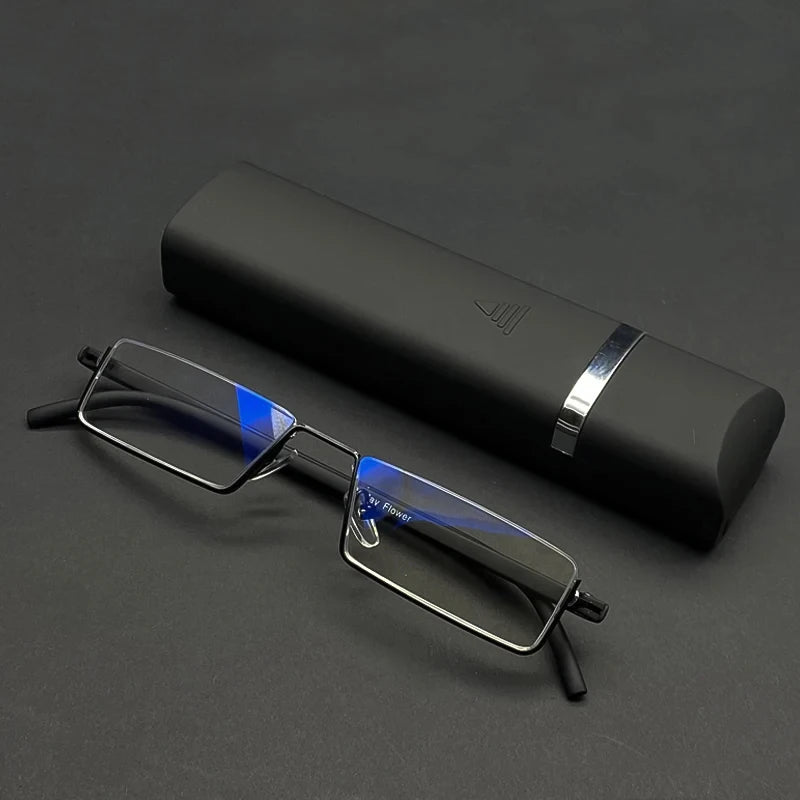 May Flower TR90 Óculos para presbiopia, óculos de leitura com luz azul para homens