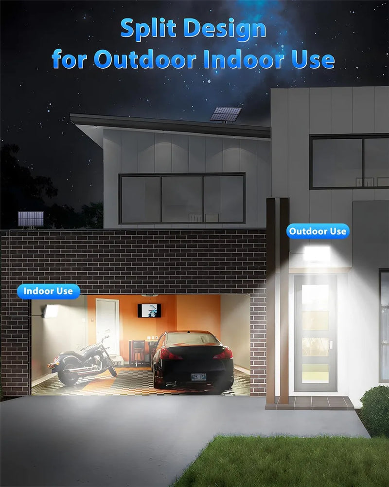 Luz solar 172LED externa à prova d'água com sensor de movimento holofote controle remoto 3 modos para pátio garagem quintal